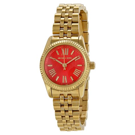 michael kors orange dial watch|Michael Kors mini wrist watch.